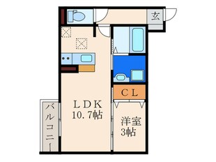 パディコート下城野の物件間取画像